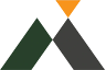 A green and black triangle with an orange triangle.